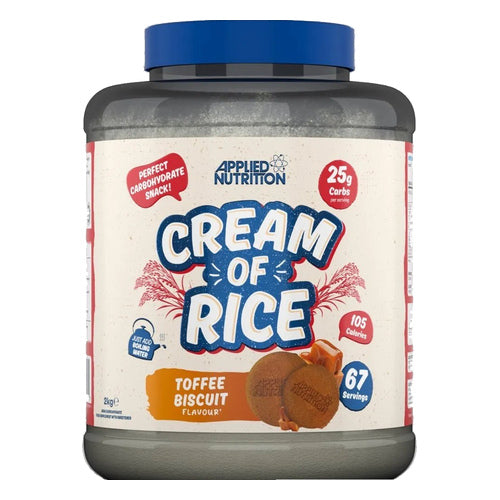 Applied Nutrition Cream of Rice — Toffee Biscuit / 2000gr — τρέχουσα συσκευασία, 500×500, λευκό φόντο